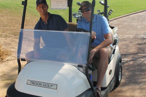 NJS Golfers on golf cart