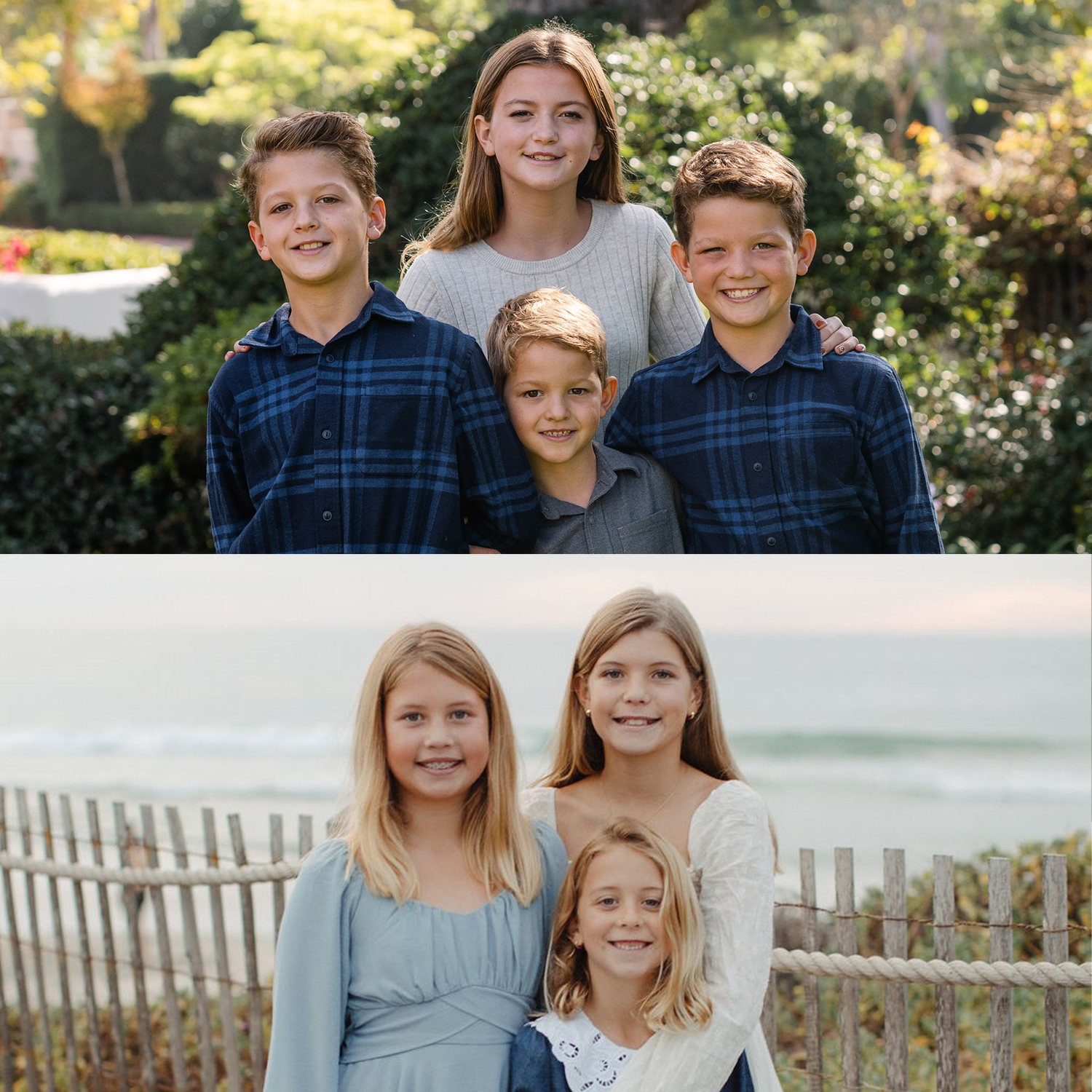 Family kids photo black and white